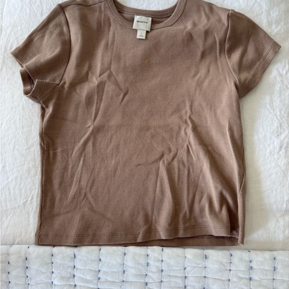 Maeve Brown Short Sleeve Tee
